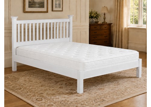 York 5'0" King Size White Painted Bed Bed Frame York 5'0" King Size White Painted Bed Bed Frame
