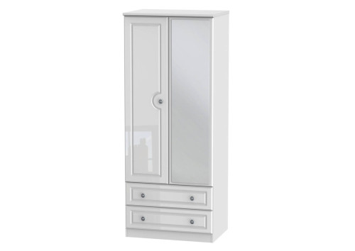 Taurus 2 Door 2 Drawer Mirror Tall Wardrobe