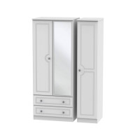 Taurus 3 Door 2 Drawer Mirror Tall Wardrobe