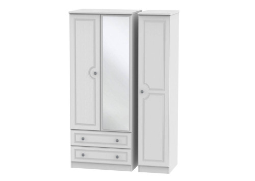 Taurus 3 Door 2 Drawer Mirror Tall Wardrobe