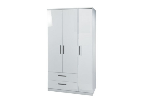 Aries 3 Door 2 Drawer Mirror Wardrobe