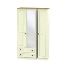 Leo 3 Door 2 Drawer Mirror Tall Wardrobe