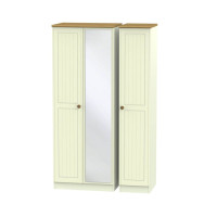 Leo 3 Door Mirror Tall Wardrobe