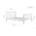 Lynmouth 4'0" Small Double Size White Sleigh Bed 