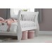 Lynmouth 4'0" Small Double Size White Sleigh Bed 